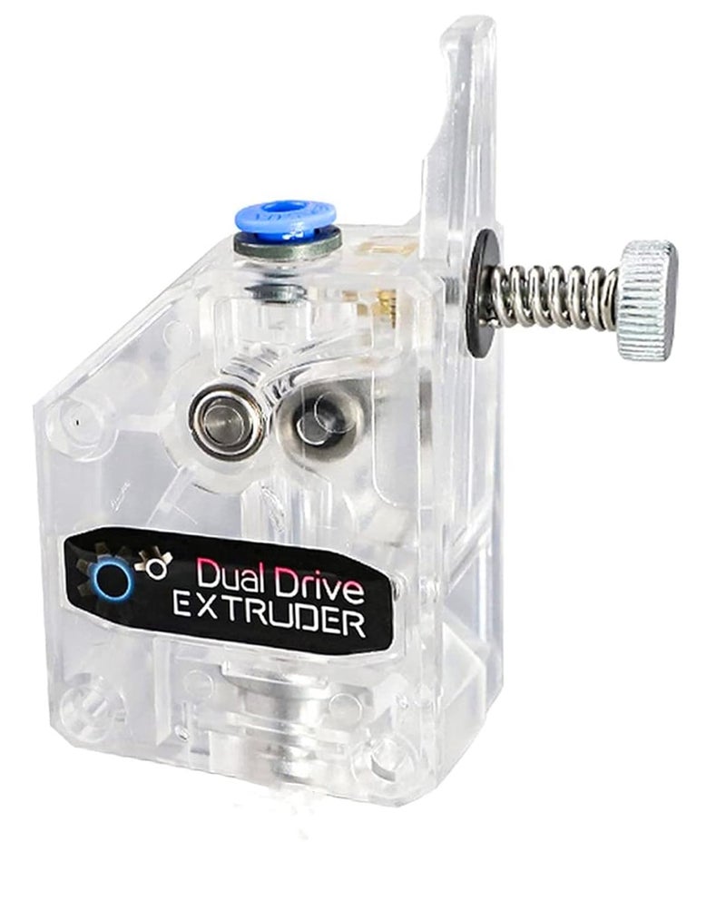 3Dman Bowden Dual Drive Extruder Universal Geared Extruder for Ender 3 V2/Pro, Ender 3 Series, CR10 Series, Mega S, Tevo Tornado, Wanhao D9, Anet A8 E10, Prusa I3 and DIY 3D Printer, Transparent - Image 1